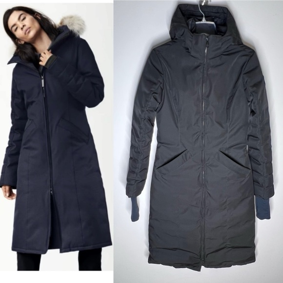 Canada Goose Elrose Down Parka Puffer in Black  Sz XS - Picture 1 of 12